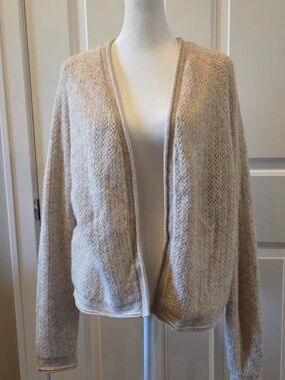 Croft And Barrow Cropped Cardigan With Sparkle Womens L All Seasons NWOT